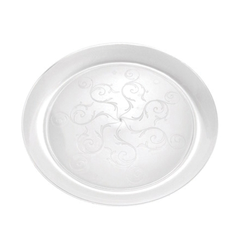 309 9" Clear Scroll Plate 240/cs
