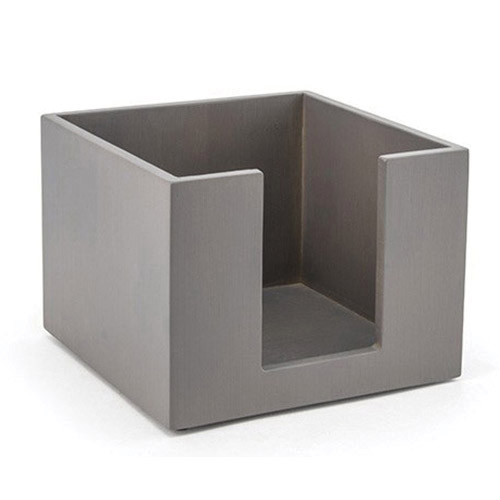 BHO039GYB21 BUFFETWARE NAPKIN HOLDER 5-1/2X5-1/2X4 SQUARE BAMBOO SMOKE - EA