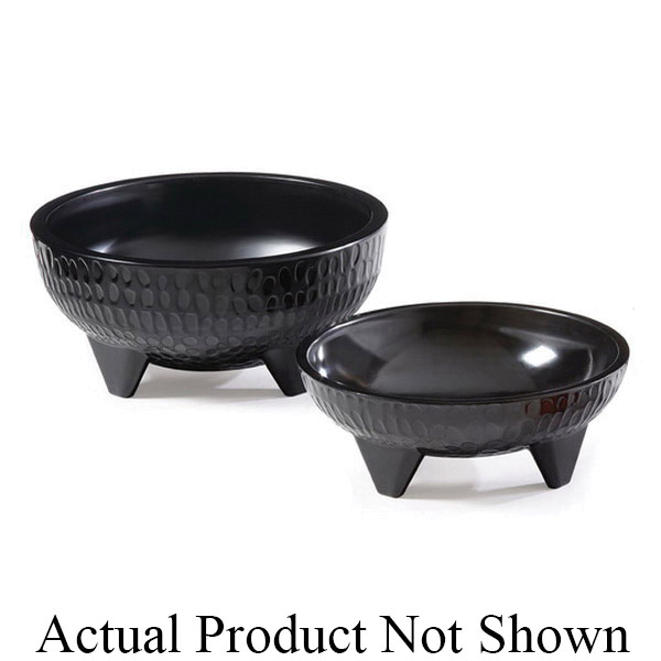 MOLCAJETE SALSA DISH 26OZ MELAMINE BLACK - 12/CS