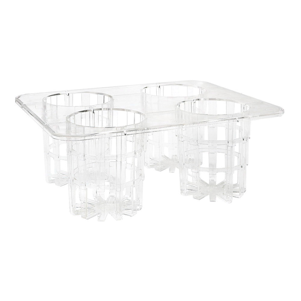 Salad Dressing Rack 4 Slots Polycarbonate Clear - ea