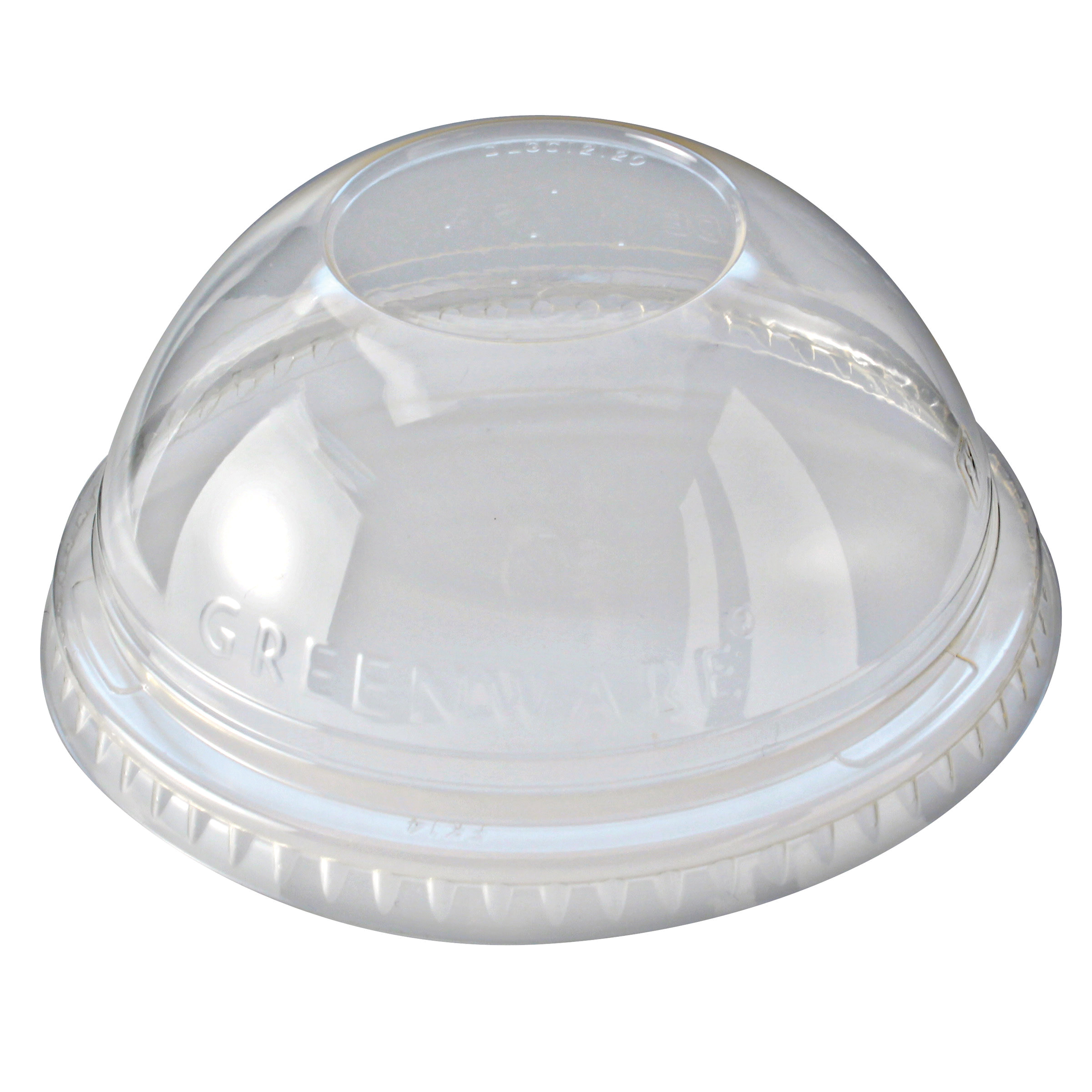 DLGC12/20NH CLEAR DOME NO HOLE10/100 PLA LID