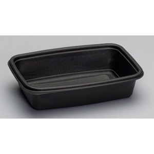 FPR032 32oz Black RECT CONTAINERMICROWAVEABLE   300/CS