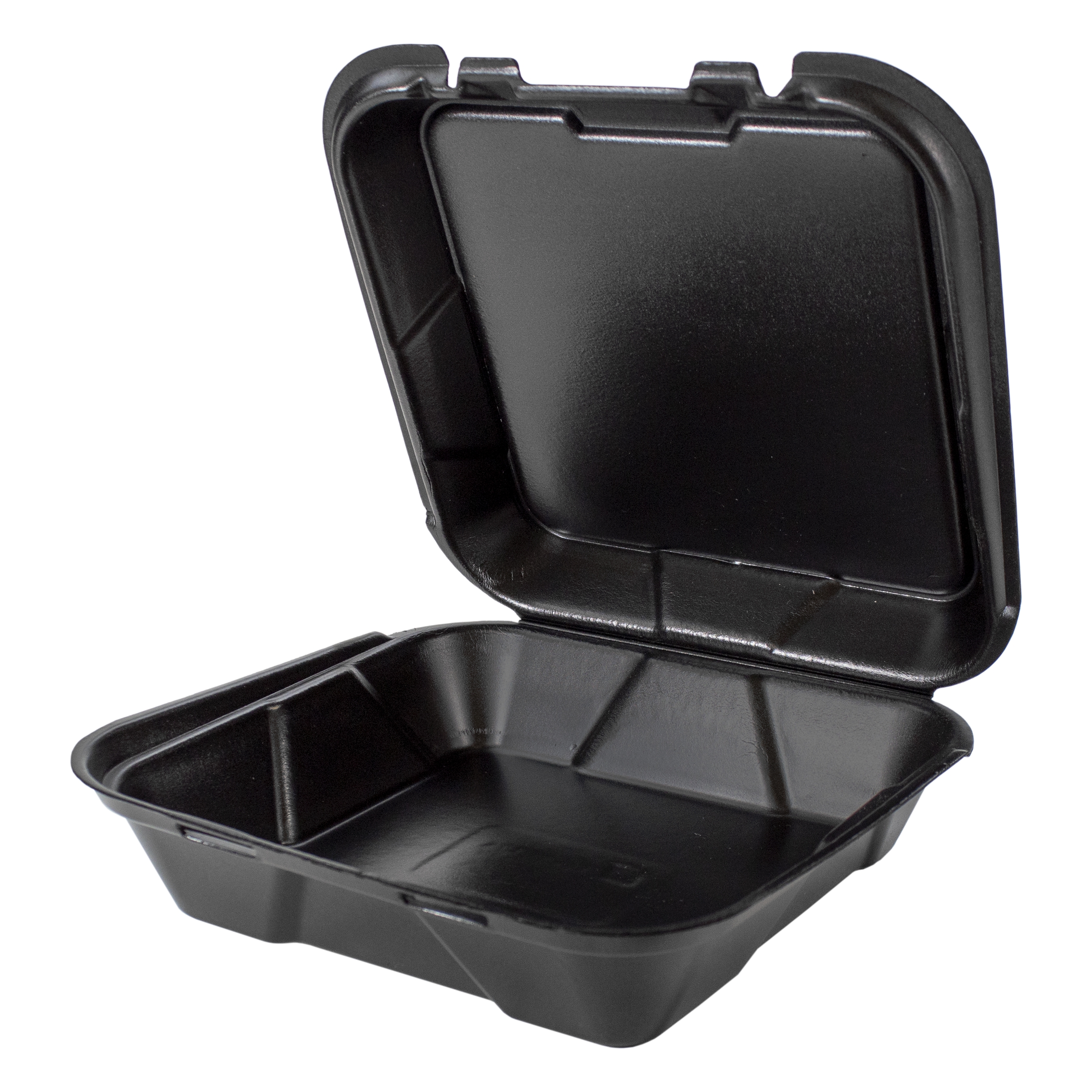 SN200V-3L Black FOAM HINGE CONTVENTED  CONTAINER 1-COMPT 200/