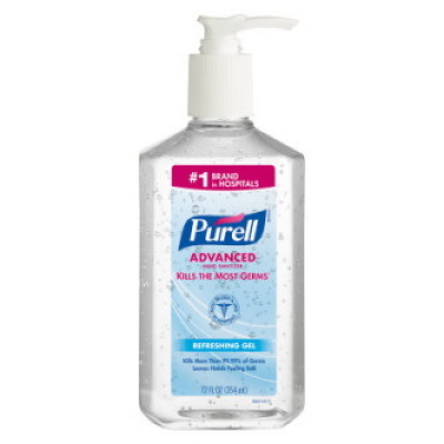 3659-12 12OZ PURELL GEL PUMP 12/CS SANITIZER