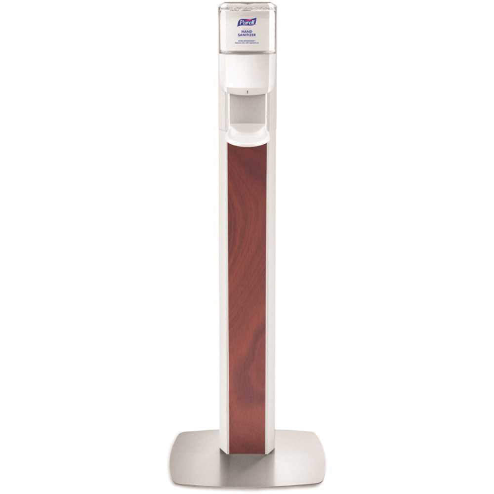 7308-DS-MPL PURELL STAND ES8 WHT W/MAPLE PANEL W/DISP  S/O