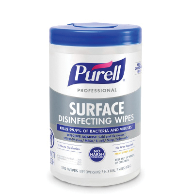 9342-06 PURELL SURFACE WIPES6/110CT DISINFECTING