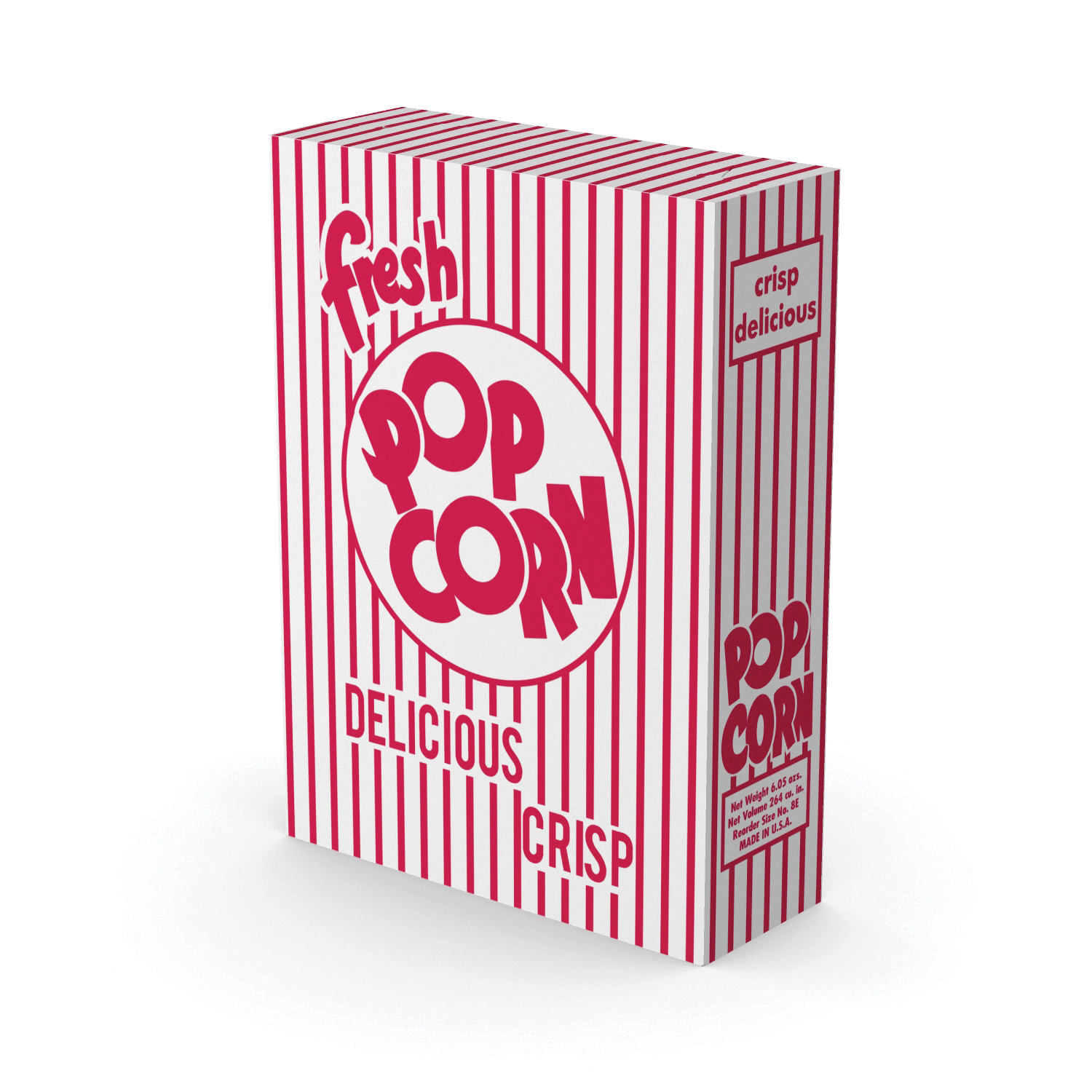 FCFW-75 8E POPCORN BOX 250/CS 8X3X11  8OZ