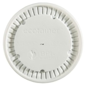 LFRFHE-12 FLAT WHT LID NO HOLE COMPOSTABLE  1M/CS