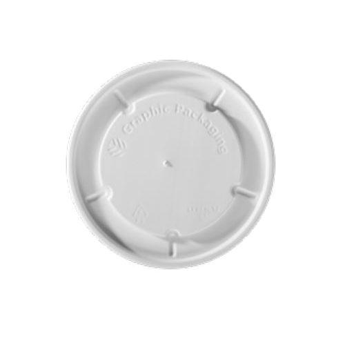 LFRFH-12 FLAT NO HOLE LID F/12FOOD CONT WHITE PLASTIC 1M/CS