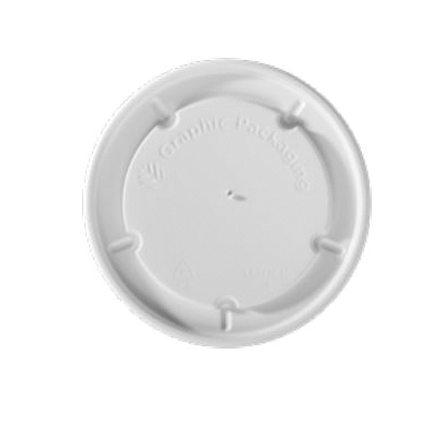 LFTFH-16 FLAT WHT VENTED LID 1M/CS  WHITE PLASTIC