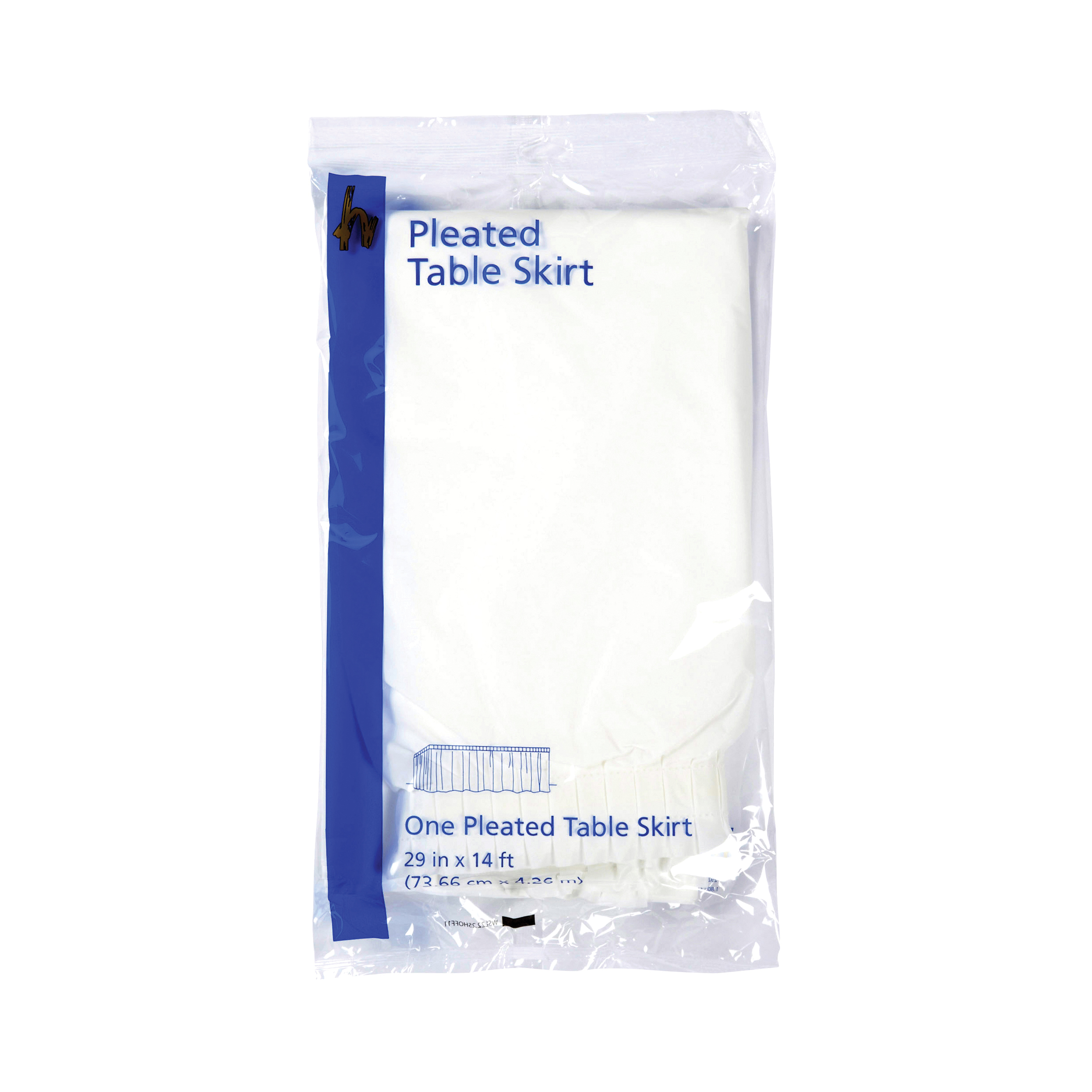 110010 29X14 WHT TABLESKIRT6/CS PLASTIC