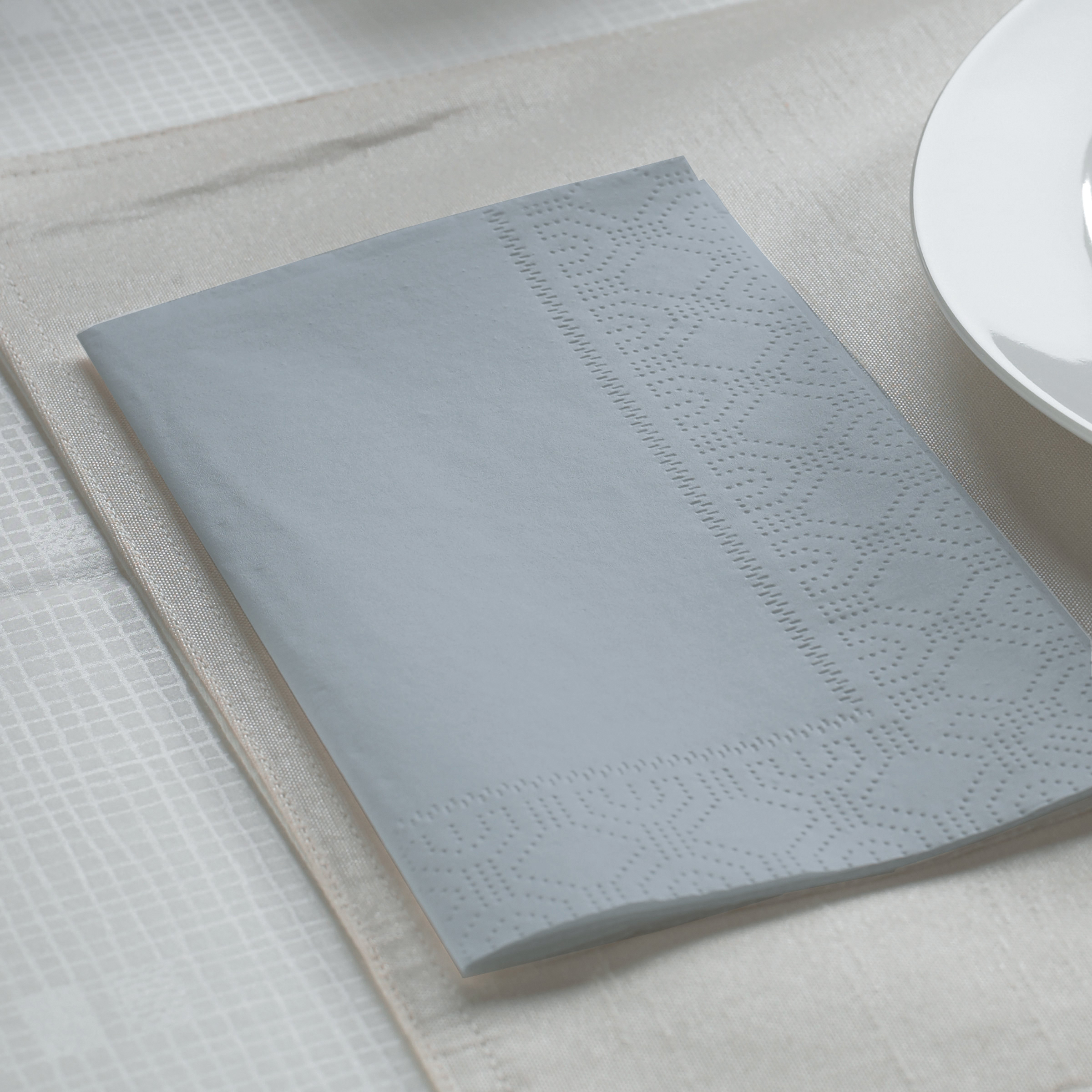 15X17 Dove Grey 2ply Dinner Napkin 1m/cs