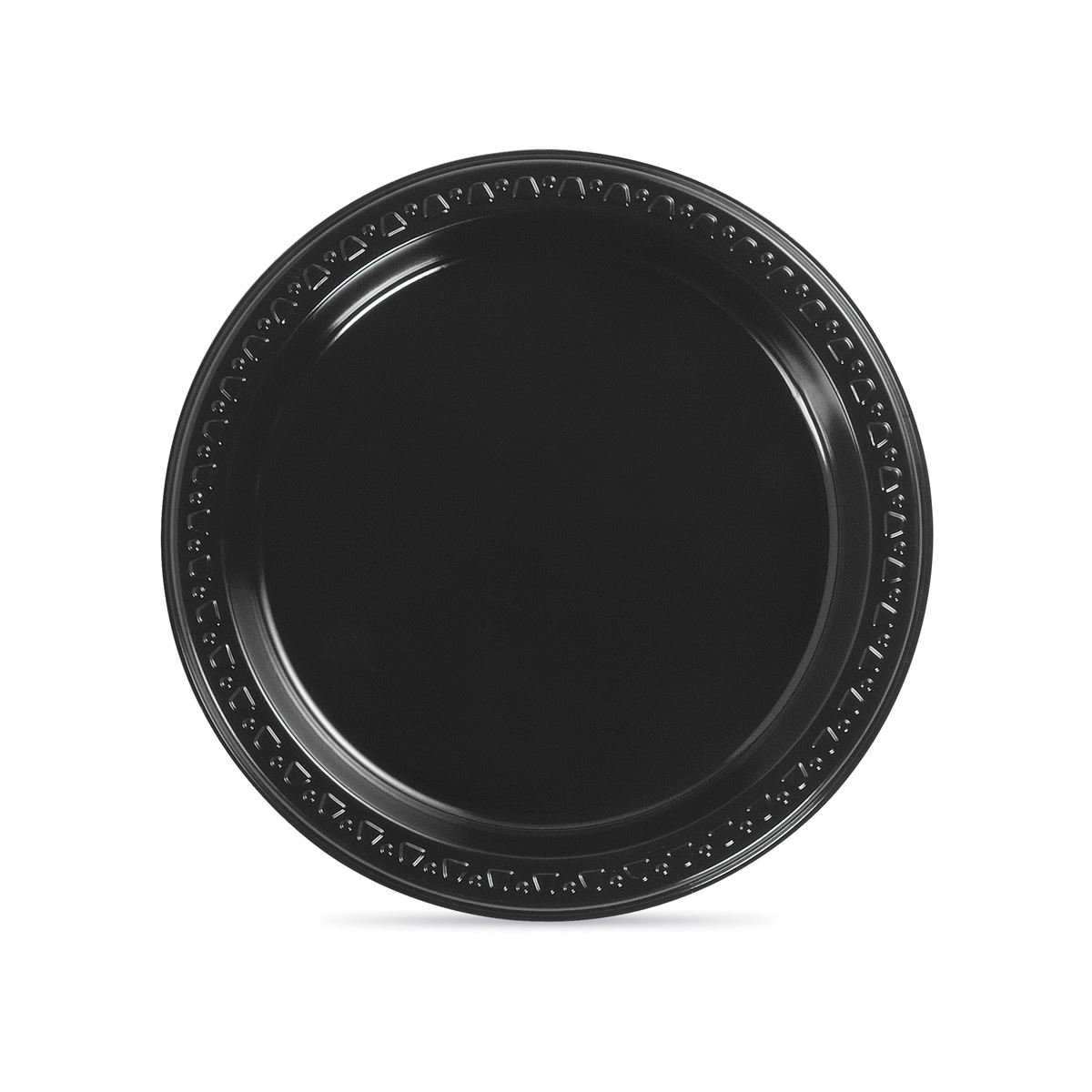 81407 7" BLK PLASTIC PLATE 1M