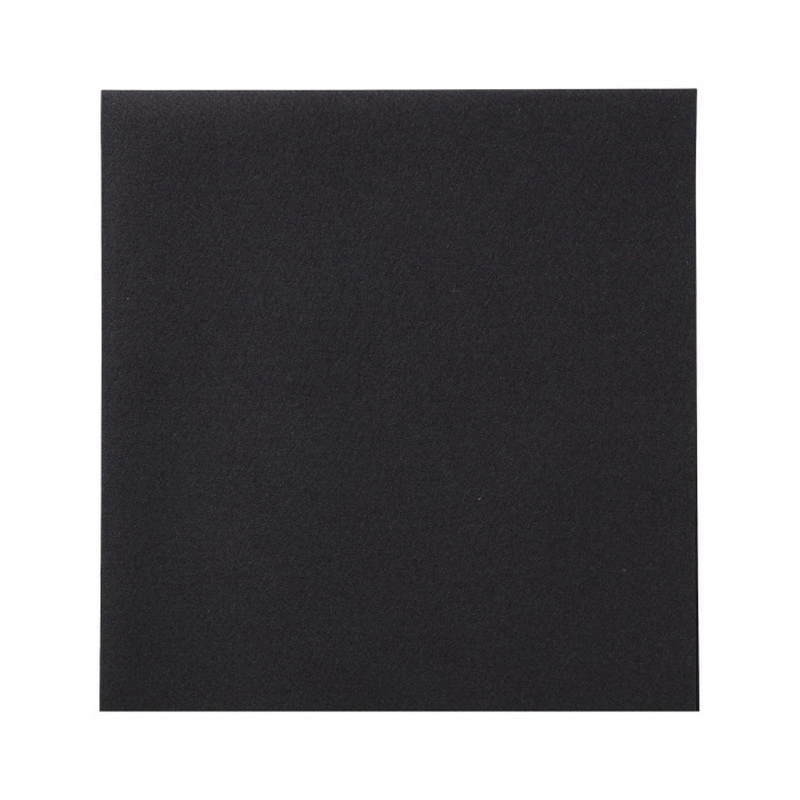 16x17 1/4 fold Black Linen Like Dinner Napkin 300/cs