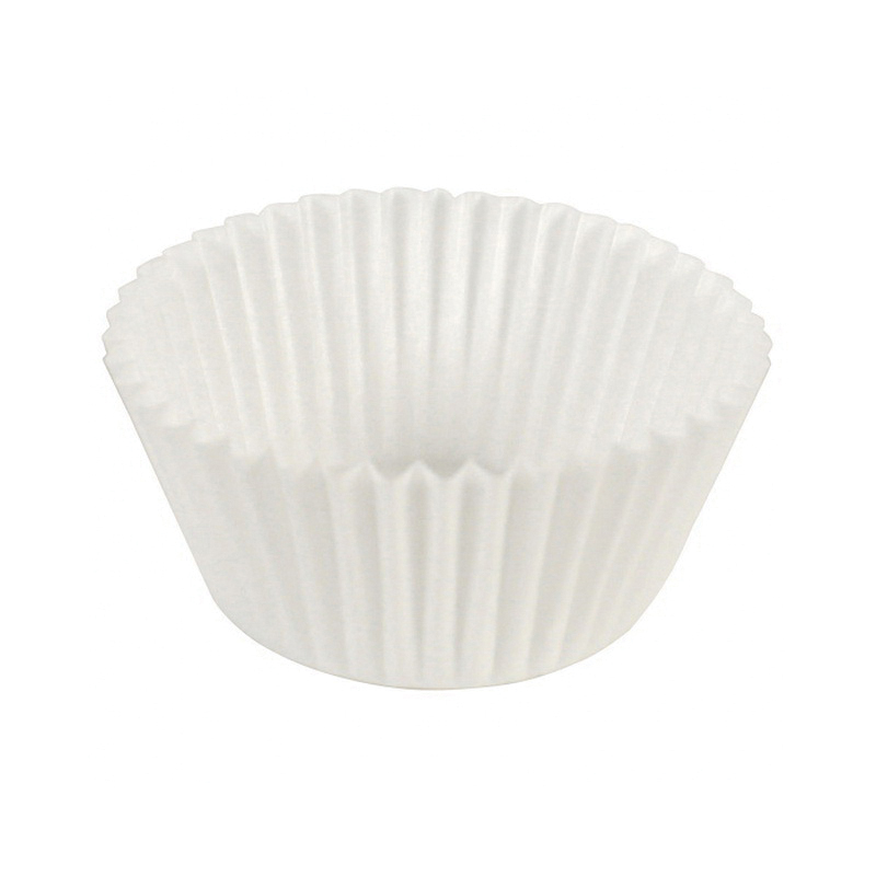 610079 3"FLUTED BAKING CUP 20M/CS WHITE  1-1/4" BASE S/O