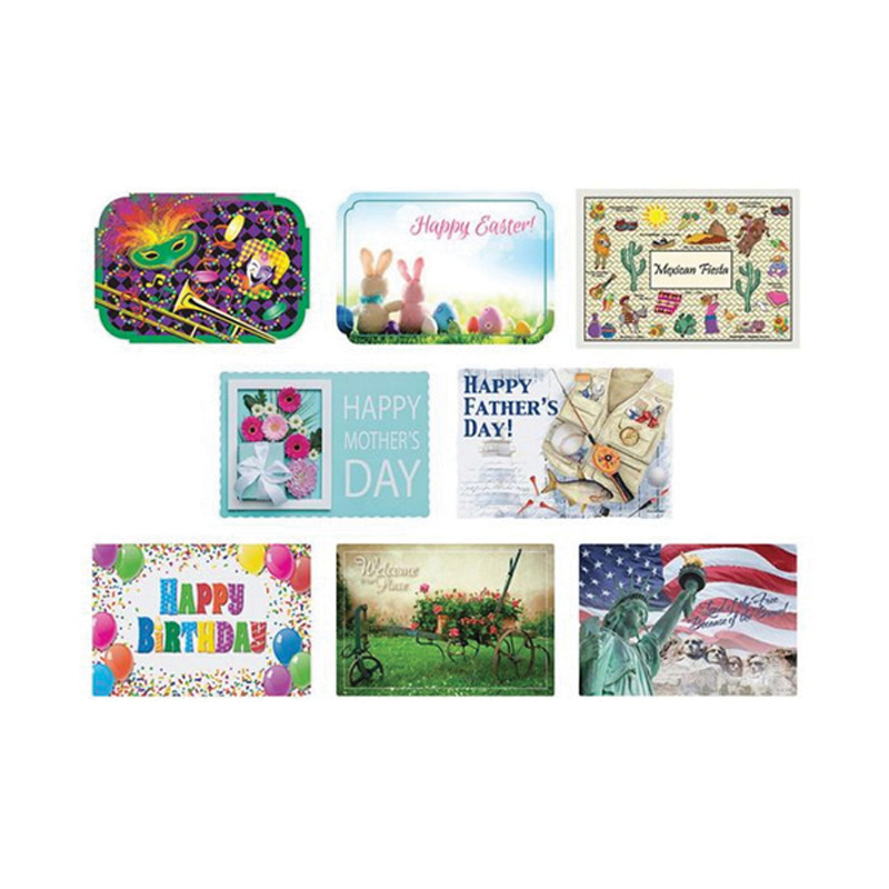 10 in x 14 in Spring Paper Placemats 8 Designs Combo Pack 1000 ct.