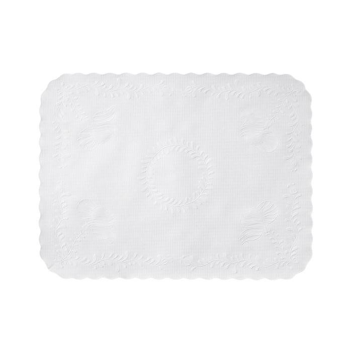 410274 WHT TRAY COVER 1M/CS12-3/4X16.5 BAROQUE