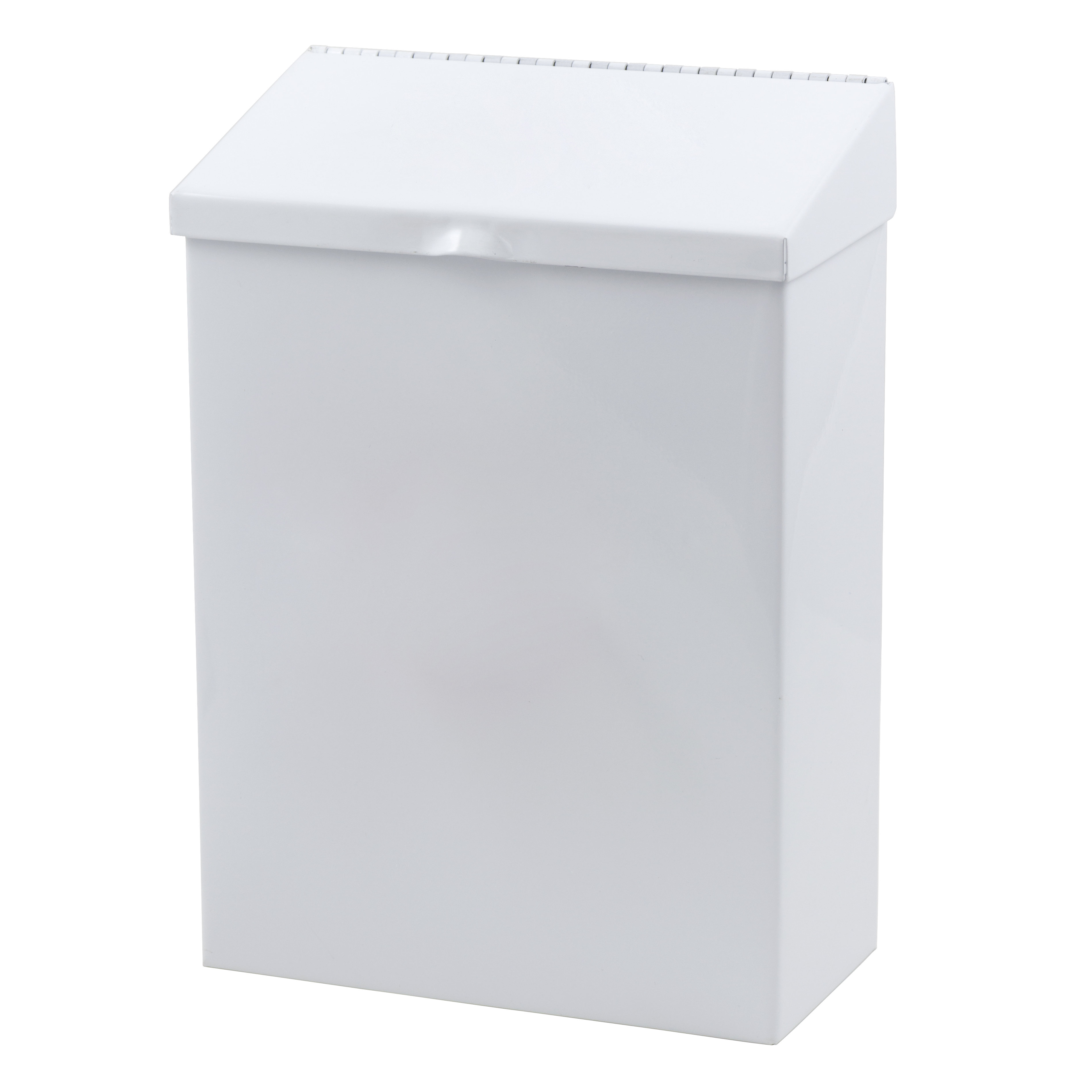 ND1W WHITE METAL RECEPTACLEF/SANITARY NAPKIN