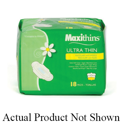 MT34340C  Maxithins Ultra-Thin with Wings 18/pk, 12pks/cs