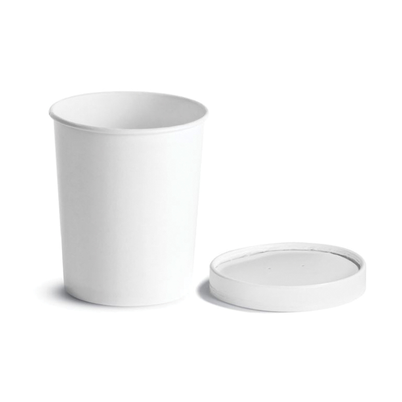 71846 32oz WHITE FOOD CONTAINR250/CS W/ VENTED PAPER LID