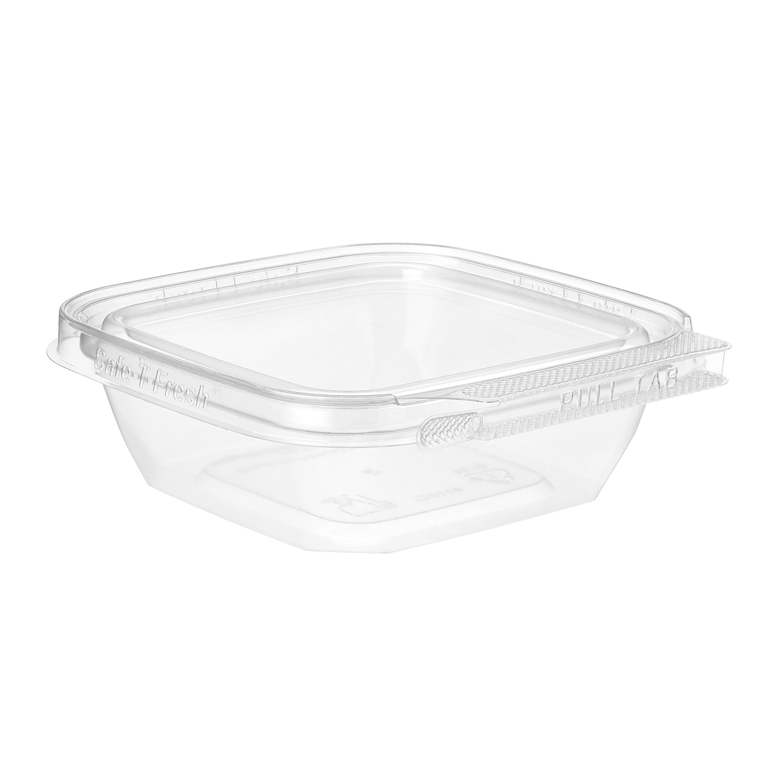 16oz Clear Square Contamper Evident 276/Cs **so**