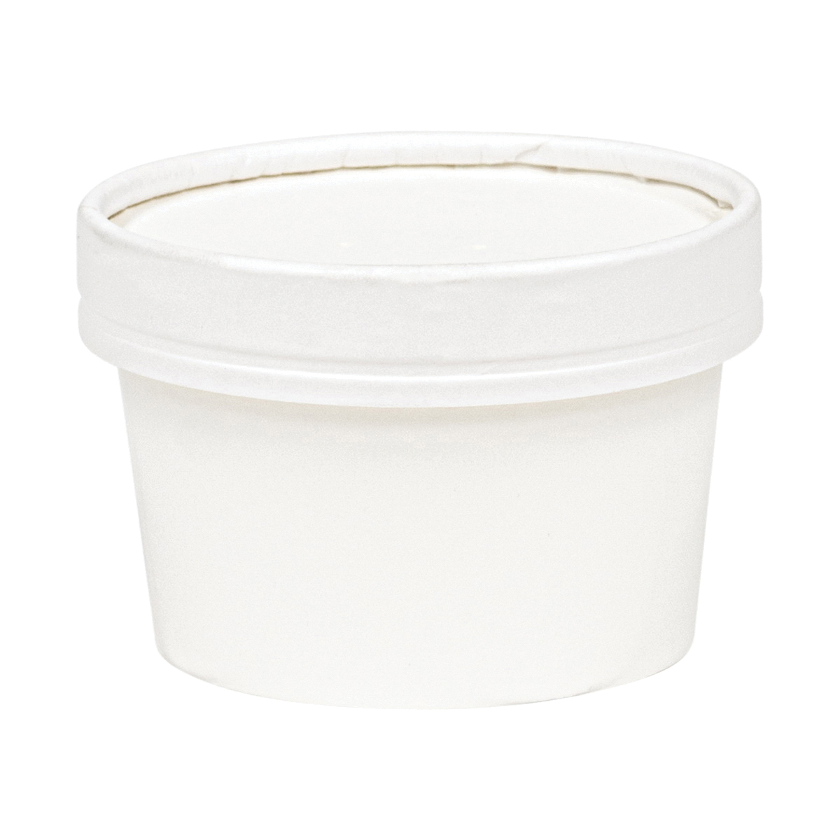 8OZ WHT FOOD CONT COMBO 250/CS PAPER LID