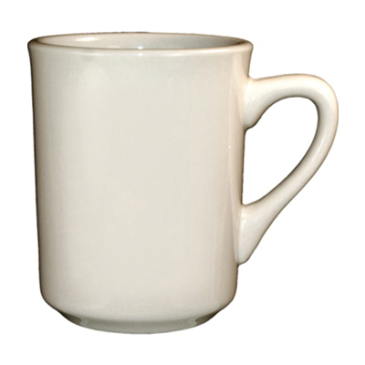 87241 TOLEDO MUG 8.5OZ W/HANDLE WHITE CERAMIC 36/CS