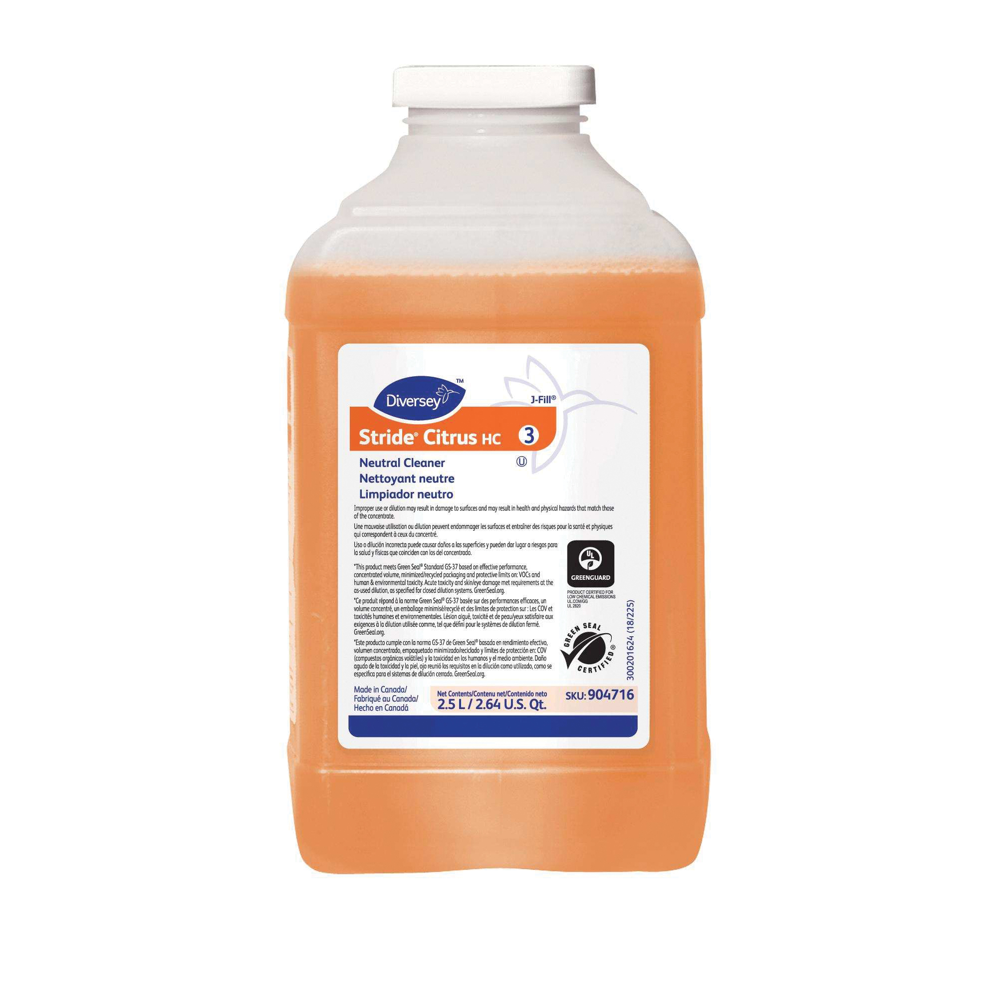 101109756  Stride Citrus J-Fill Neutral Cleaner 2/2.5ltr  #13