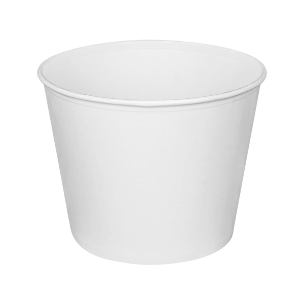 C-FB130W 130z WHT PAPER BUCKET W/LID 150/CS