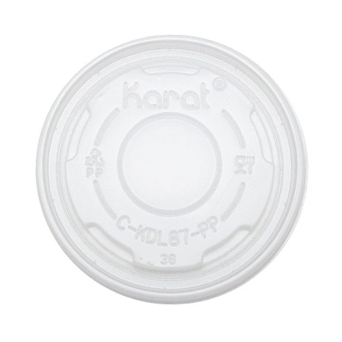 C-KDL87-PP 5oz PP FLAT LID F/ FOOD CONT 600/CS