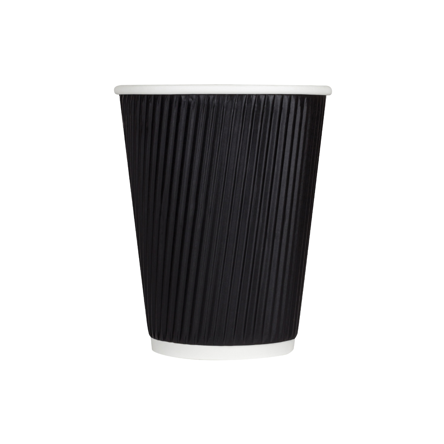 12OZ RIPPLE Black HOTCUP500/CS