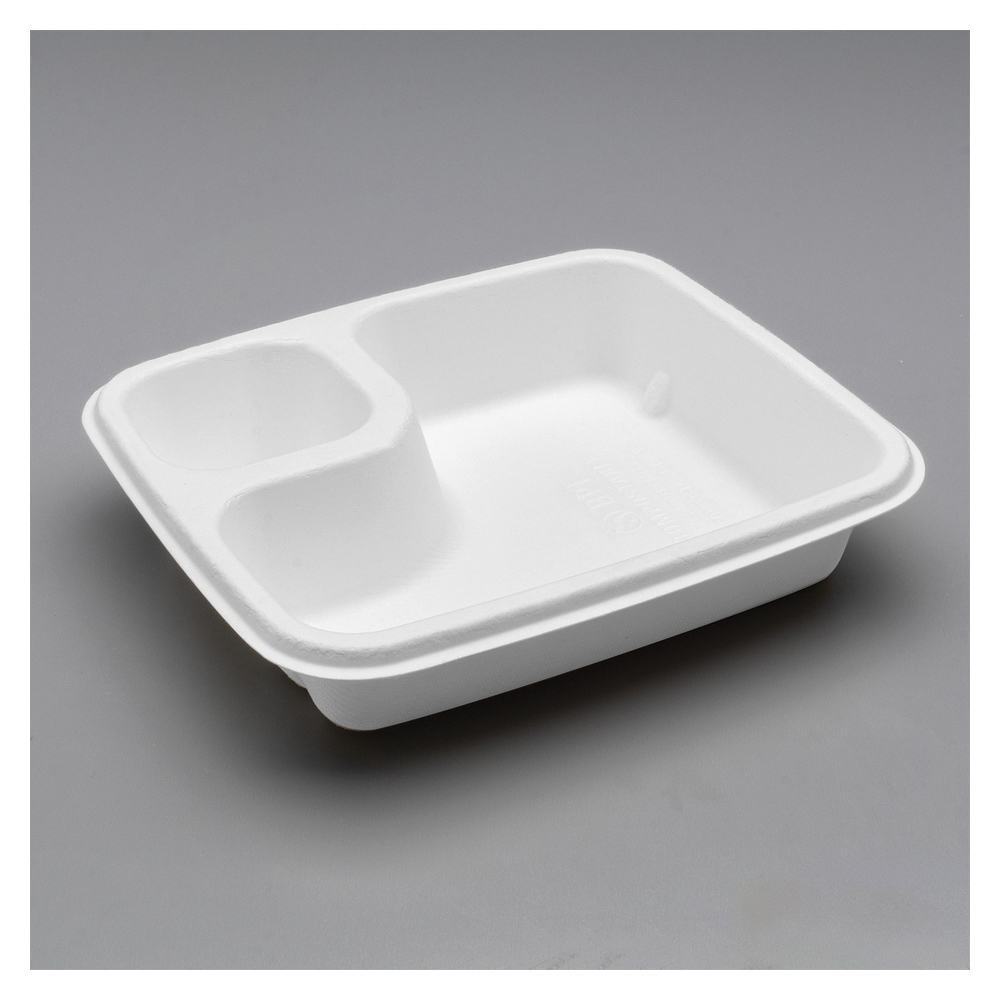 2 Comp White Fiber Nacho Tray 600/cs