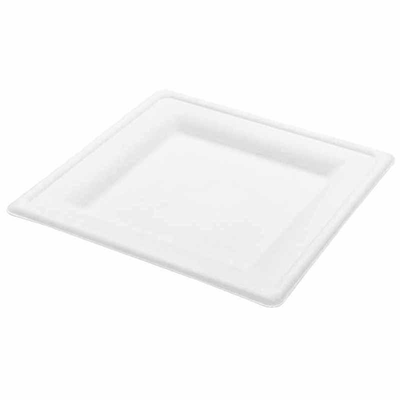 KE-BPS08-1CFF 8x8" Square Bagasse Plate 500/cs