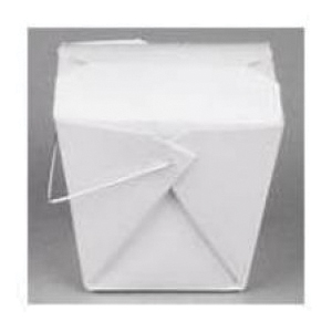 16oz FOOD PAIL WHITE 10/50 CS W/HANDLE 500/CS