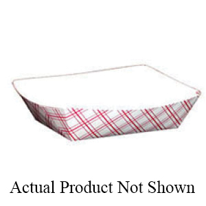 8702 2LB RED CHECK FOOD TRAY 1M/CS