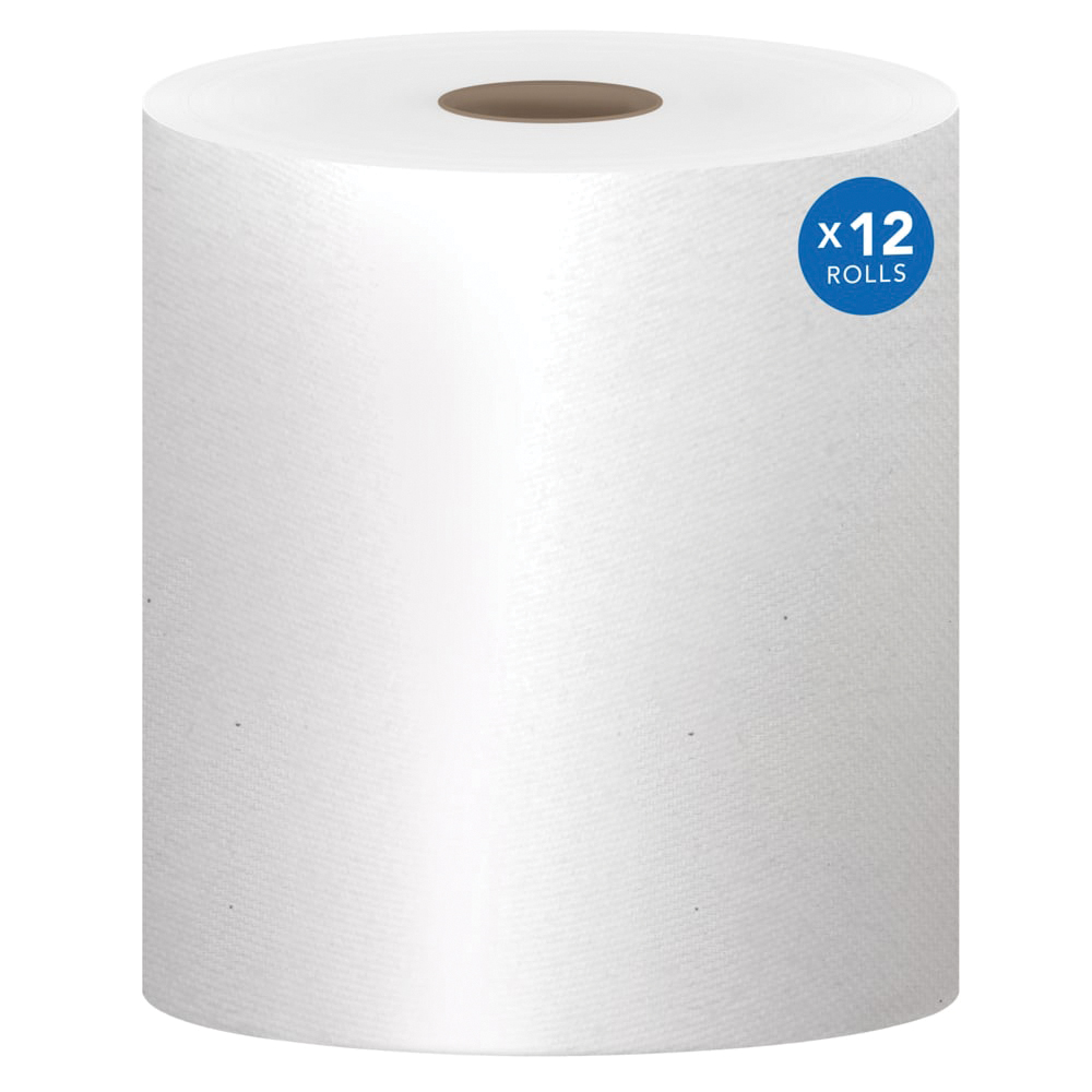 1000' WHITE ROLL TOWEL 12/cs