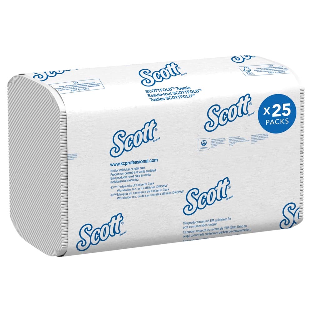 01980 SCOTTFOLD WHITE TOWELSCOTT 25/175CS
