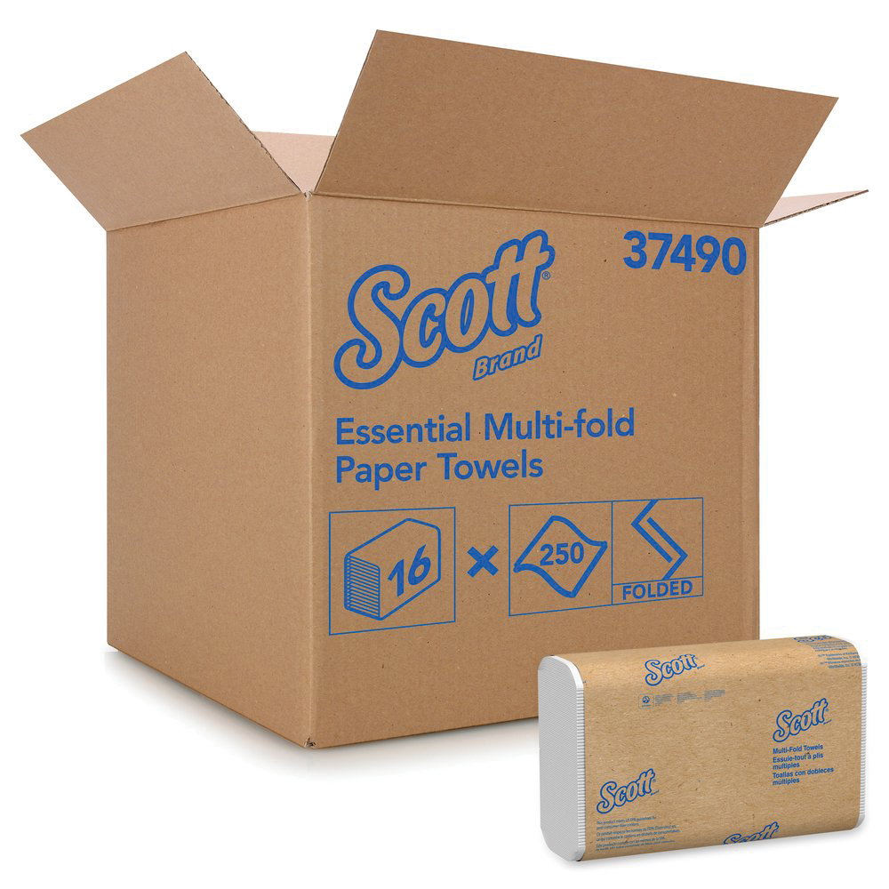 37490 WHITE M/F TOWEL 16/250 8X9.4 MULTIFOLD