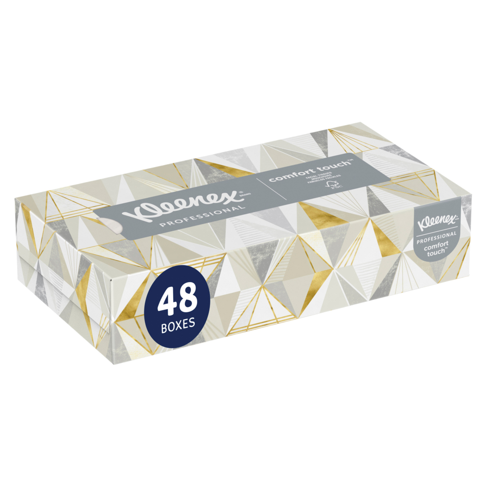 21606 KLEENEX TISSUE 48/125/CS FLAT BOX FACIAL