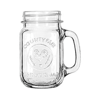 MASON JAR 16-1/2OZ COUNTY FAIR W/HANDLE - 12/CS