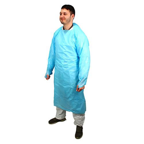 MCPE-50B BLUE GOWN 100/CS 48" LONG XL SLEEVE THUMB LOOP