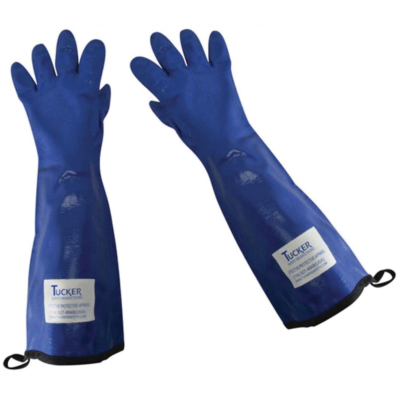FRYER GLOVES HEAT RESISTANT TO 225 DEGREES 20" LONG BLUE - PAIR