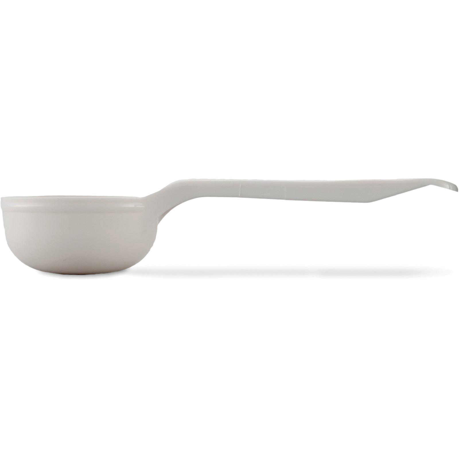 PORTION CONTROL SPOON 3OZ SOLID SHORT HANDLE MEASURE MISER WHITE - 12/CS
