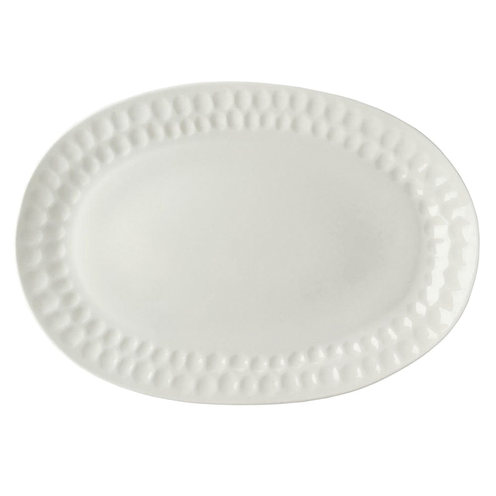 CHINA PLATTER 9.1X13.2X.9 - WHITE VEGAN MALET - 16/CS