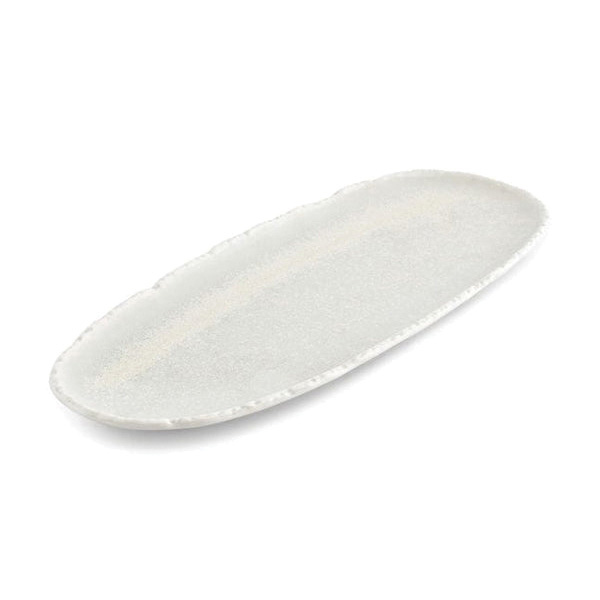 CHINA PLATTER 5.7X13.4 F2D WHITE OVEN SAFE - 12/CS