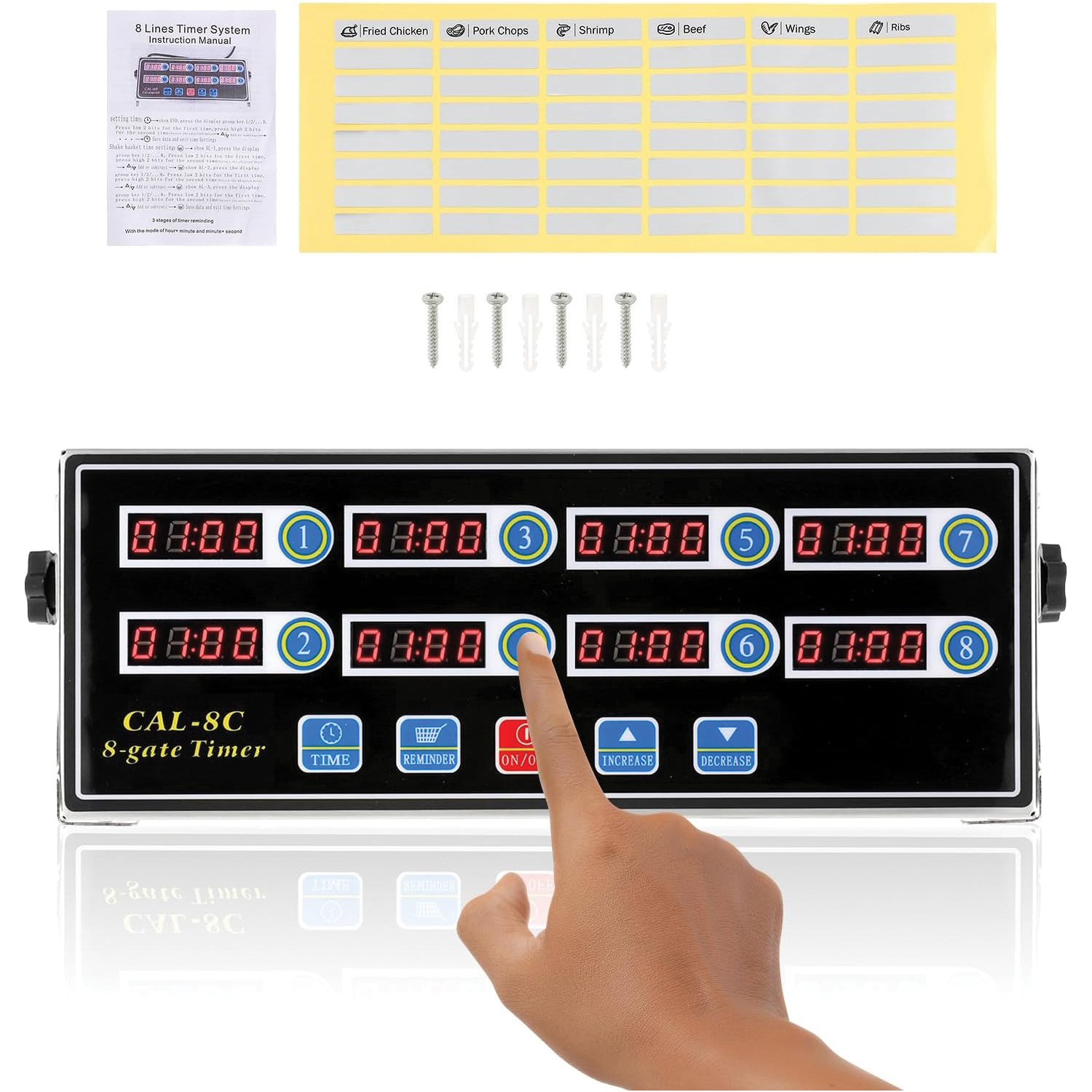 DIGITAL TIMER 8 CHANNEL SS HORIZONTAL BEAMNOVA - EA