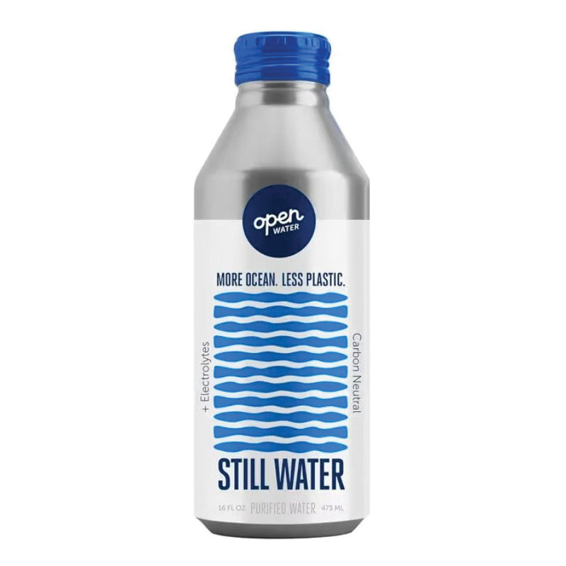 OPEN WATER 16OZ PURIFIED WATER ALUMINUM BOTTLE 24/CS