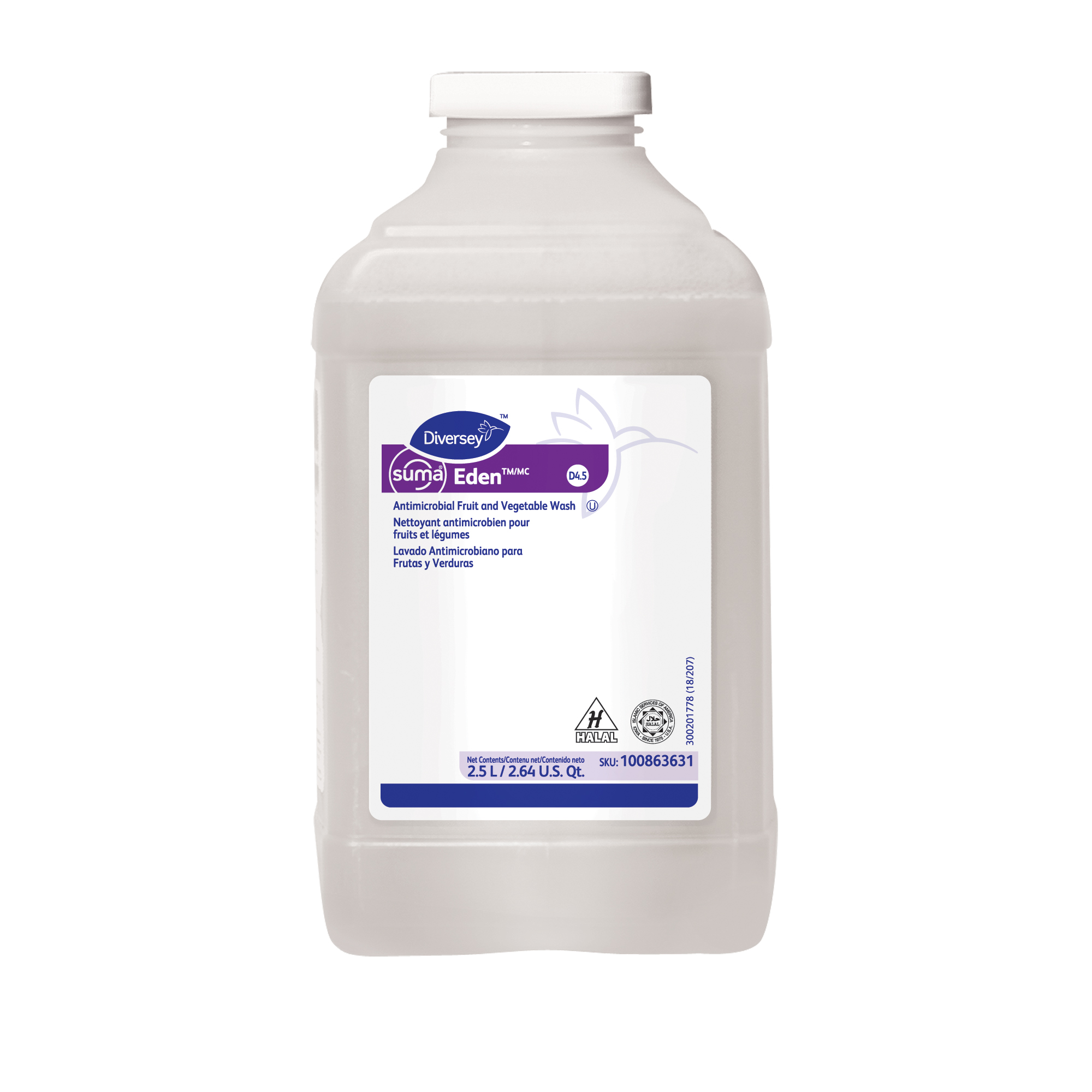 100863631 SUMA EDEN J-FILL2/2.5LTR FRUIT/VEGGIE WASH