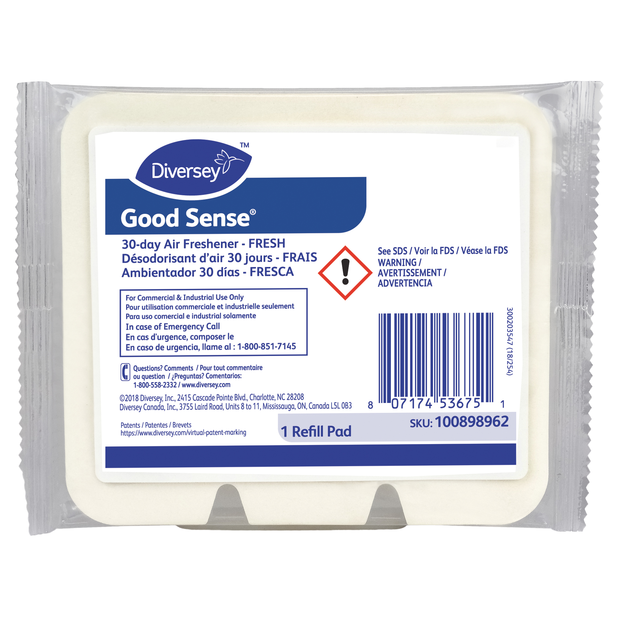 100898962 GOOD SENSE FRESH12/CS 30-DAY AIR FRESHENER