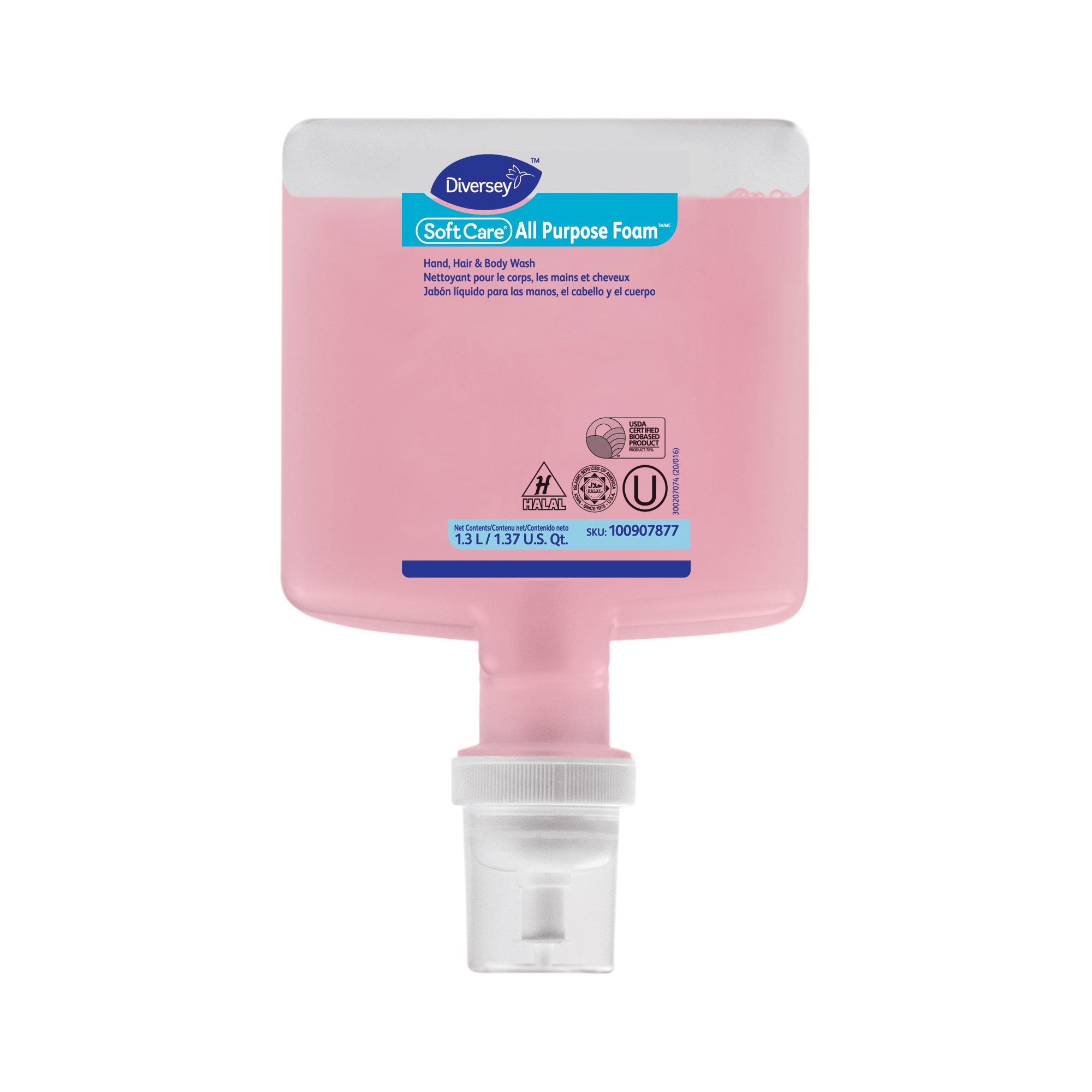 100907877 SOFT CARE HANDWASH 6/1.3LTR FOAM FLORAL  S/O